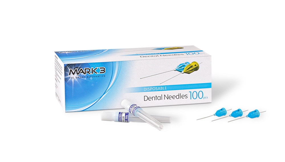Plastic Needles 30ga. Short 1" (25mm) Blue 100/bx. - MARK3