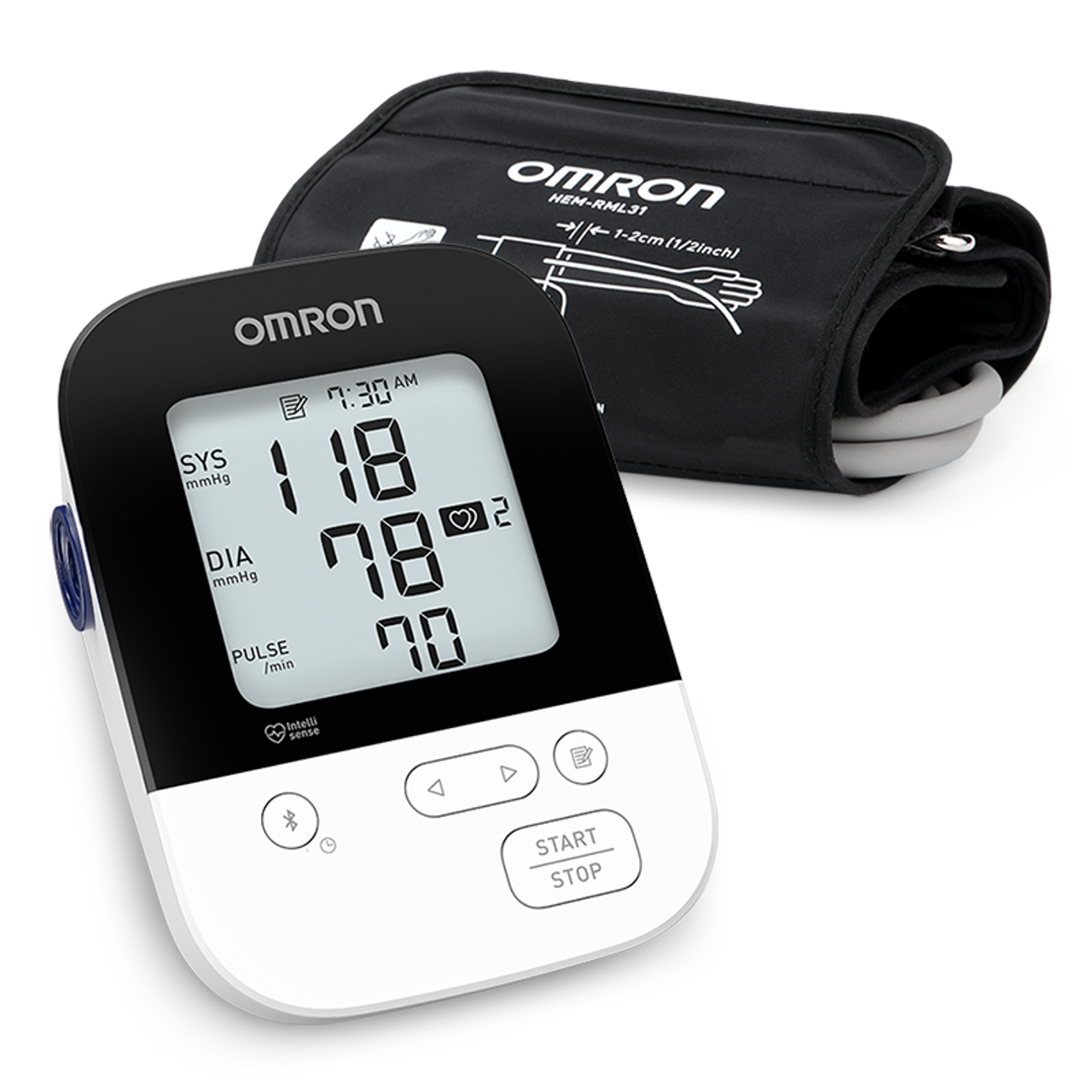 Digital Blood Pressure Monitor OmronA 5 Series 1-Tube Automatic Inflation Adult Large Cuff #1150426 Omron Healthcare Mfr# BP7250
