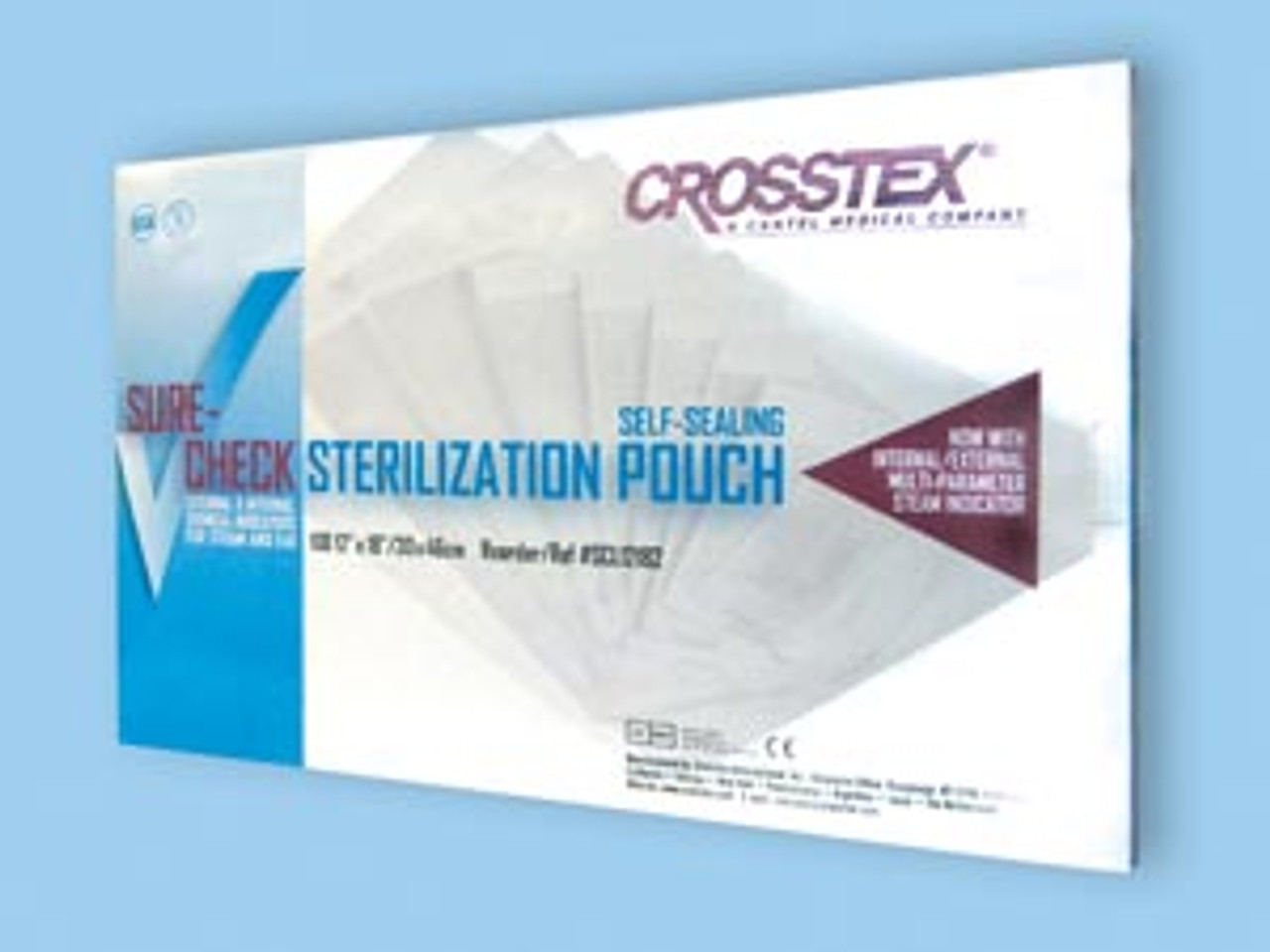 CROSSTEX SURE-CHECK STERILIZATION POUCHES, SCL12152