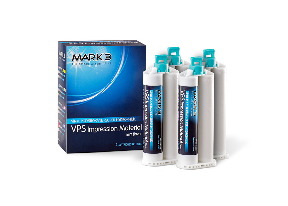 VPS Impression Material Monophase Regular Set 50ml. Cartridges 4/bx. - MARK3*