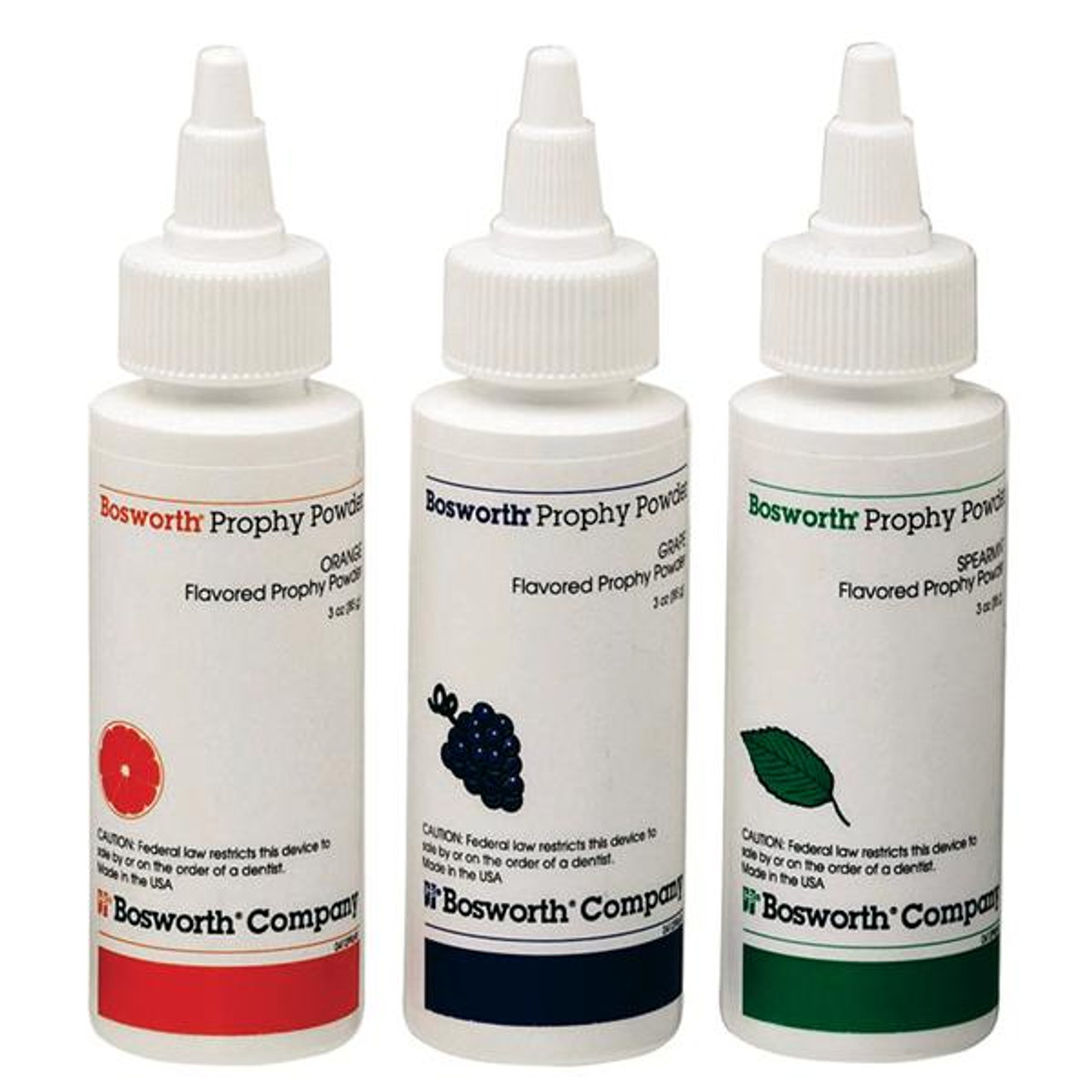 Prophy Powder, Tri-Pack (3oz Grape, 3oz Orange, 3oz Spearmint)