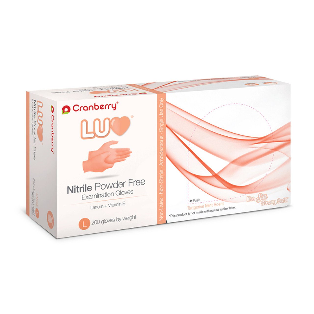 KNK - Cranberry Luv Nitrile (Tangerine-Mint Scent) Powder Free Gloves - X-Small