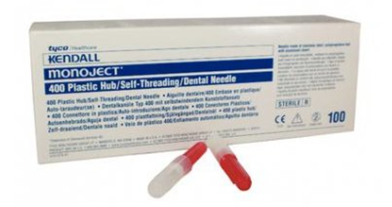 Monoject Needle Plastic Hub 25 Gauge Short Red 100/Bx, Covidien/Kendall Healthcare, 400041