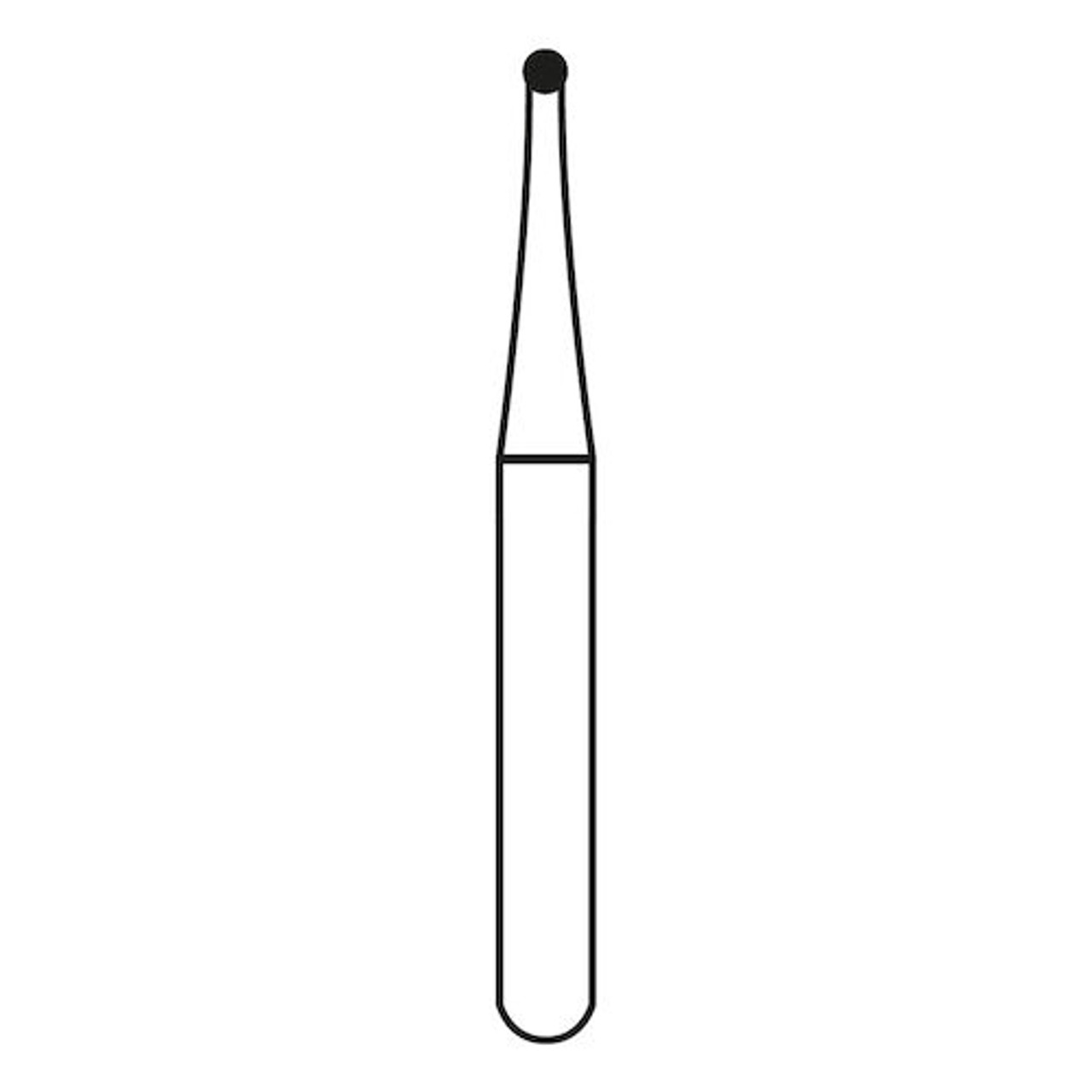 Alpen Carbides Operative & Surgical Round, RA #2, 1.00 mm, 10/Pkg., R200002