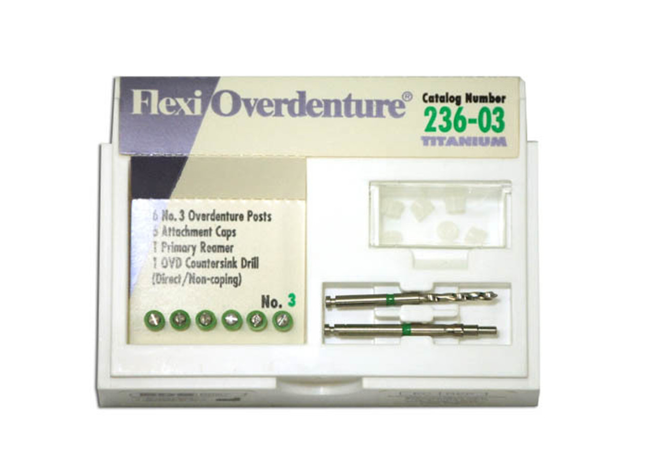 Flexi-Overdenture Titanium Refills (For Direct/Non-Coping Technique)-Green/Size 3