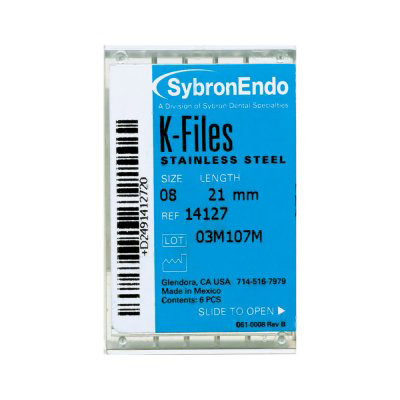SybronEndo K-Files SS 25mm #06 6/Bx