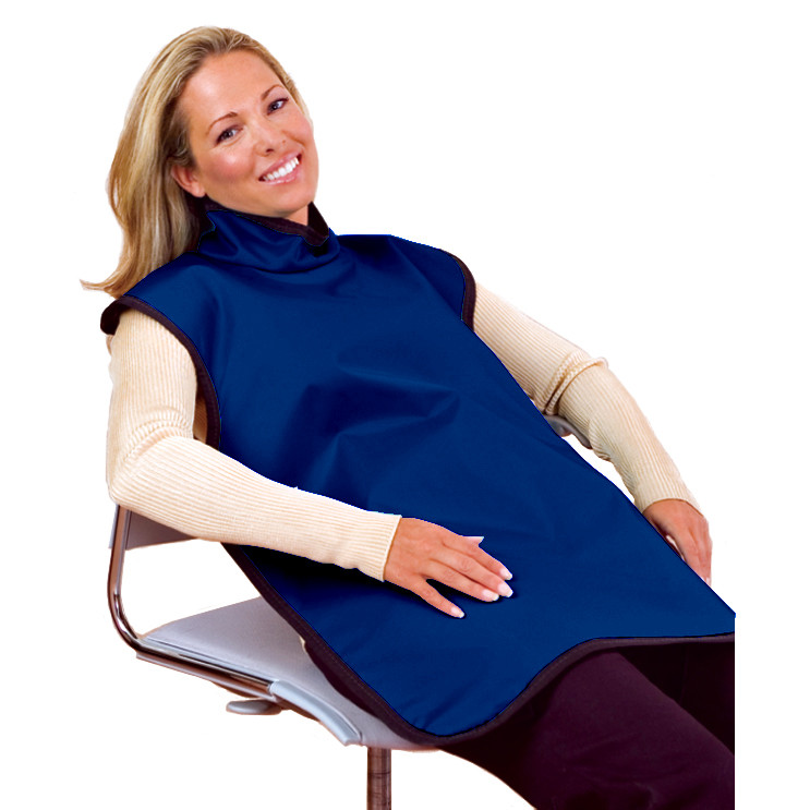 Flow Dental Thyroid Collar for Adult Bib Apron Navy Blue Flow