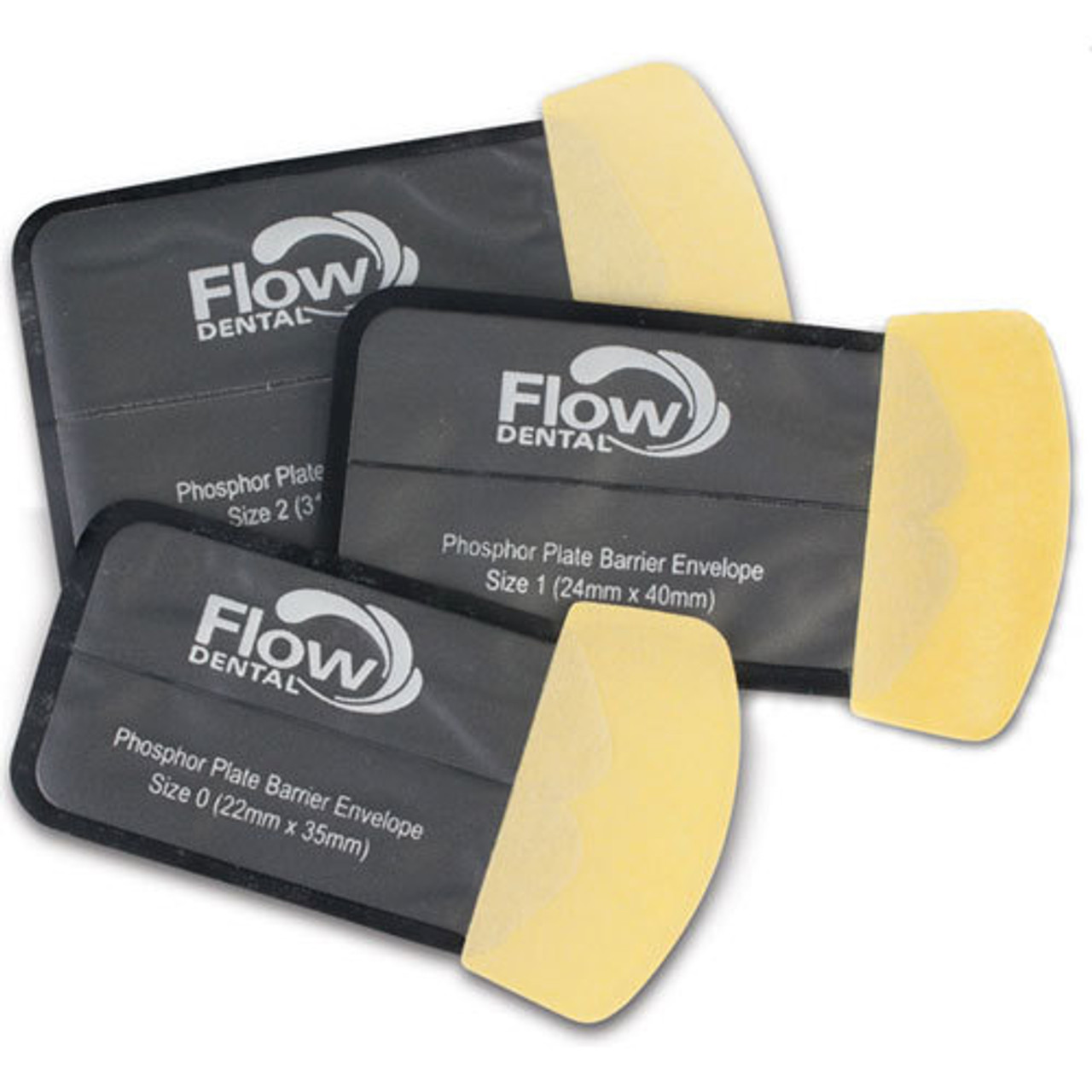 Flow Safe 'n' Sure Deluxe Phosphor Plate Barrier Envelopes Size 3, 300/bx, Flow, 80131