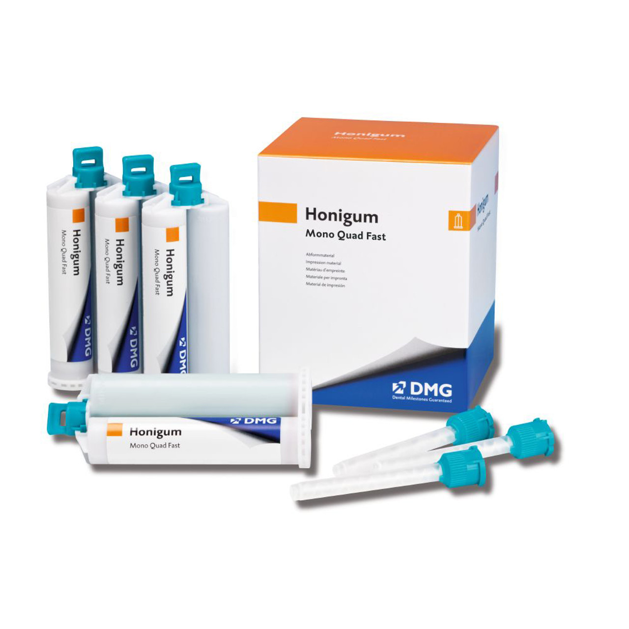 DMG America - Honigum Automix Mono QuadFast (4-50ml Cartridges, 8 Automix and Intra-Oral Tips