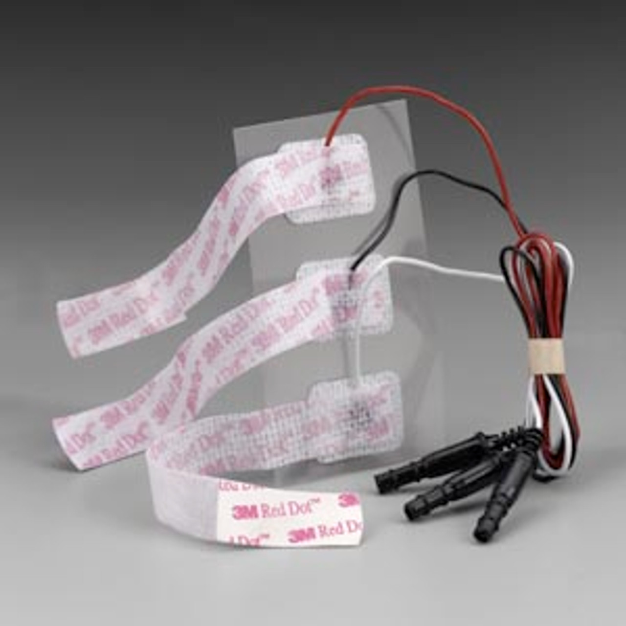 3M RED DOT ECG MONITORING ELECTRODES WITH PRE-ATTACHED LEAD WIRE, 2284