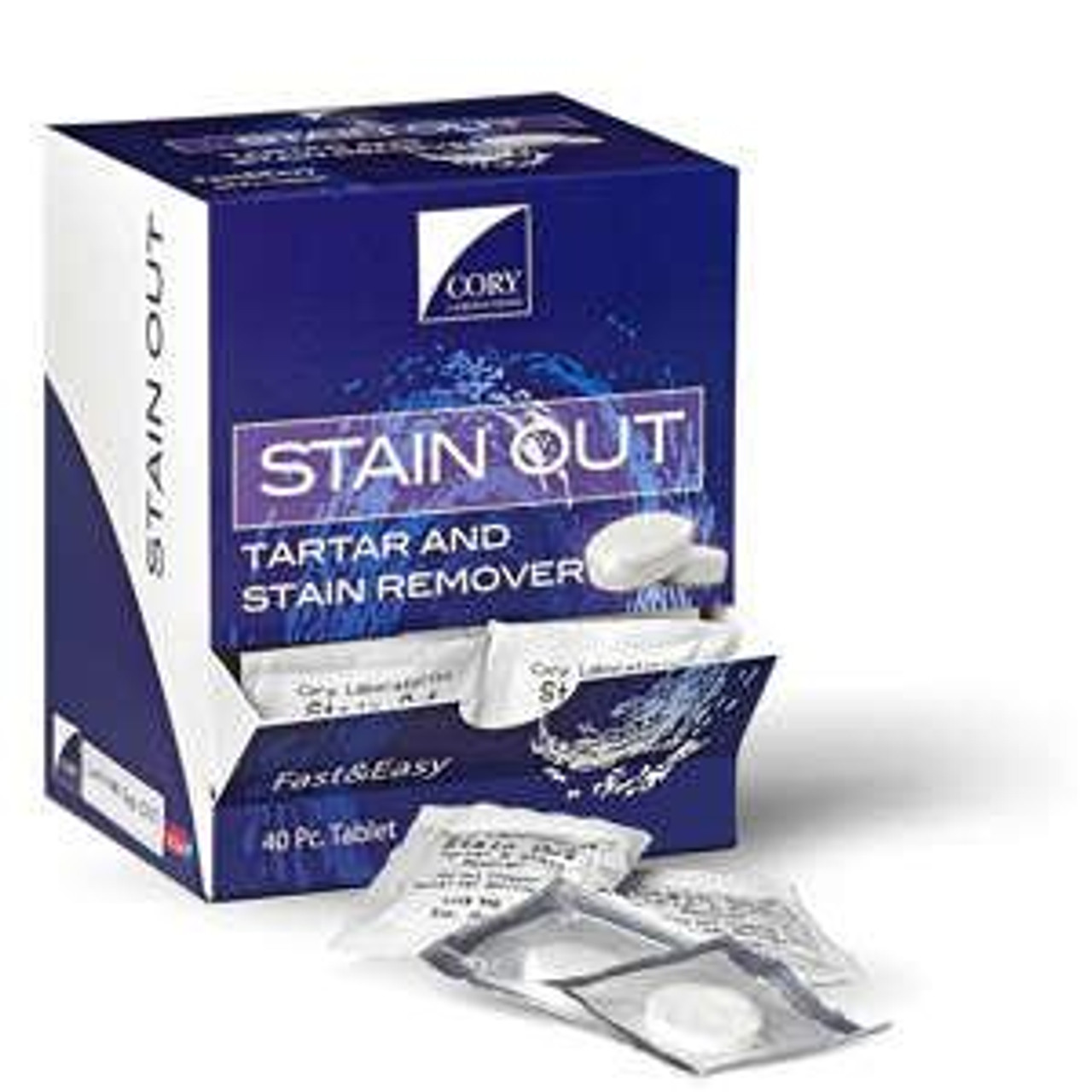 Stain Out Tartar & Stain Remover Tablets 40/bx. - Cory Labs