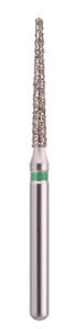 Diamond Burs Round End Taper 850.014 Coarse Green 5/pk. - MARK3- Blue Streak -