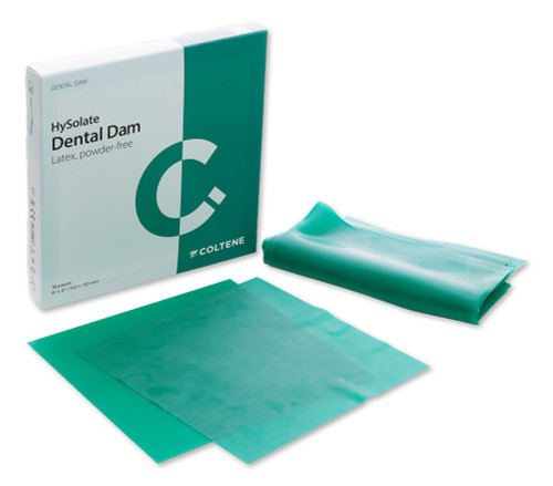HySolate Latex Dental Dam 5x5 Green Medium 52Pk