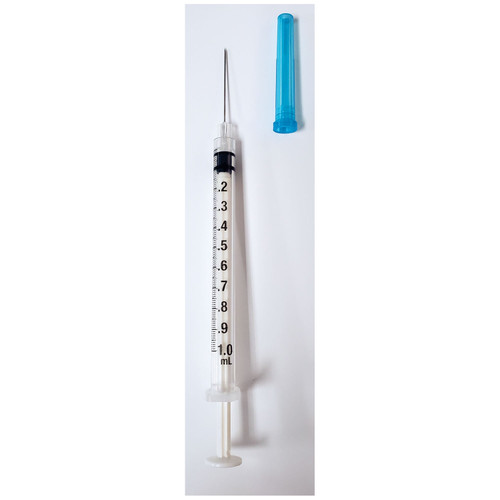Tuberculin Syringe 1cc with Needle 25Gx1" PA Zero Dead Space 100Bx