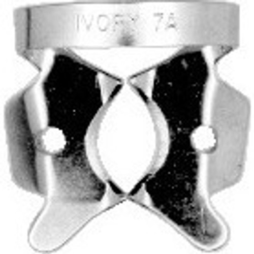 Ivory Rubber Dam Clamps, Winged 7A, Large Lower