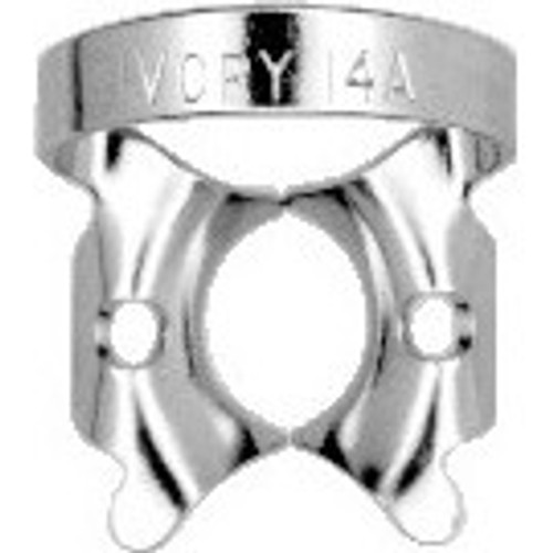 Ivory Rubber Dam Clamps, Winged 14A, Large, Partially Erupted