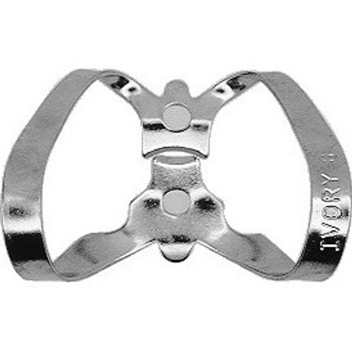 Ivory Rubber Dam Clamps, Winged 6, Central and Incisor