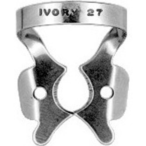 Ivory Rubber Dam Clamps, Wingless 27N, Universal