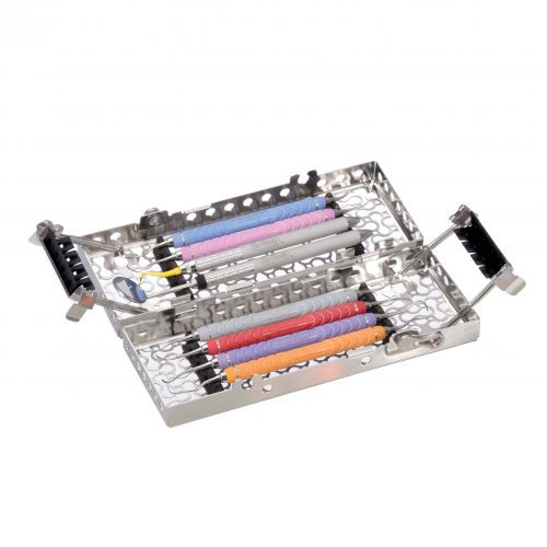 Hu-Friedy - Infinity Replacement Rail Double Decker 8 Instrument Cassette - Gray