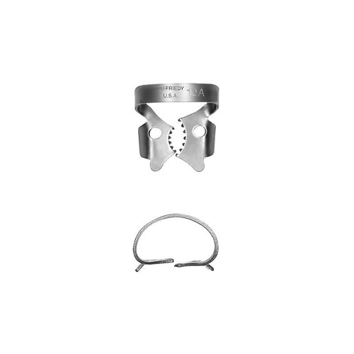13A Satin Steel Rubber Dam Clamp Black Line, Hu-Friedy, RDCM13AX 13A Satin Steel Rubber Dam Clamp Black Line, Hu-Friedy, RDCM13AX