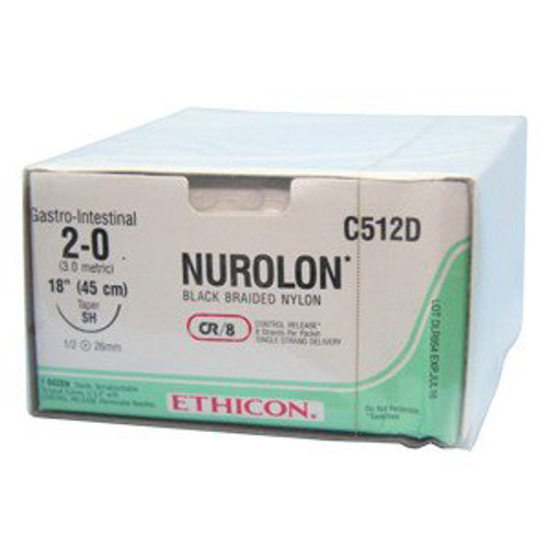 ETHICON NUROLON BRAIDED NYLON SUTURES, C542D ETHICON NUROLON BRAIDED NYLON SUTURES, C542D