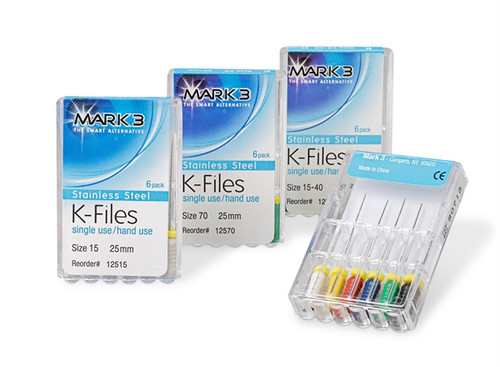 DDS Dental Supplies - K-Files 21mm #20 6/pk - Mark3 DDS Dental Supplies - K-Files 21mm #20 6/pk - Mark3