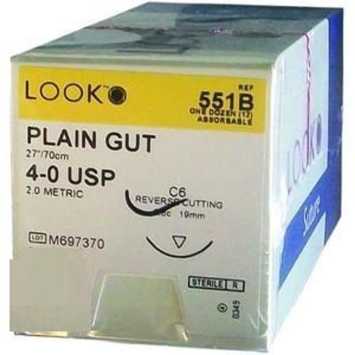 Sharpoint Suture 4-0 27" Plain Gut C6 12Bx Sharpoint Suture 4-0 27" Plain Gut C6 12Bx