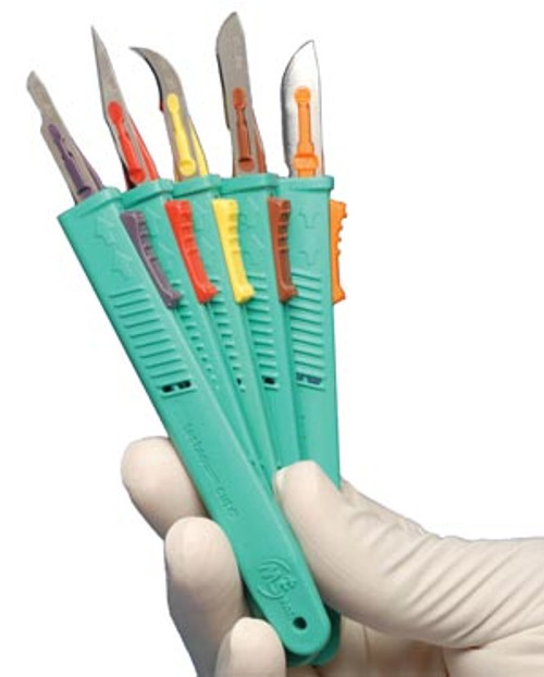 MYCO DISPOSABLE RELI-CUT SAFETY SCALPELS, 6008TR-10