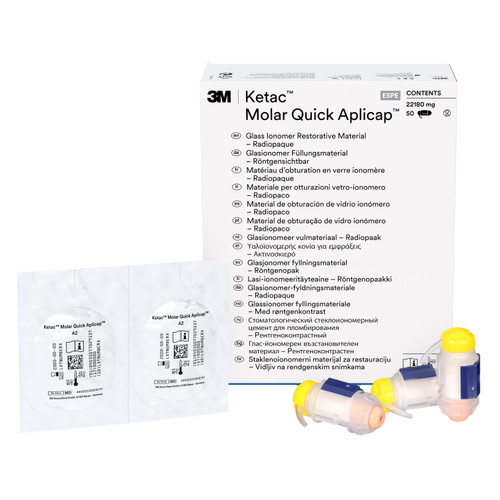 Ketac Molar Quick Aplicap Glass Ionomer Restorative Shade A2 Refill 50Pk Ketac Molar Quick Aplicap Glass Ionomer Restorative Shade A2 Refill 50Pk