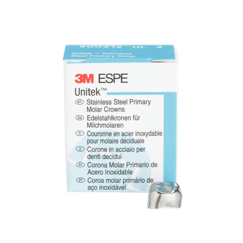 3M Unitek SS Primary Molar Crowns Upper Left Second Primary Molar Size 2 5Bx 3M Unitek SS Primary Molar Crowns Upper Left Second Primary Molar Size 2 5Bx