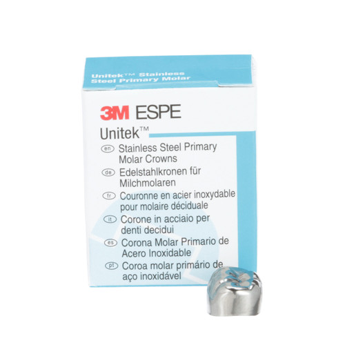 3M Unitek SS Primary Molar Crowns Lower Right Second Primary Molar Size 6 5Bx 3M Unitek SS Primary Molar Crowns Lower Right Second Primary Molar Size 6 5Bx