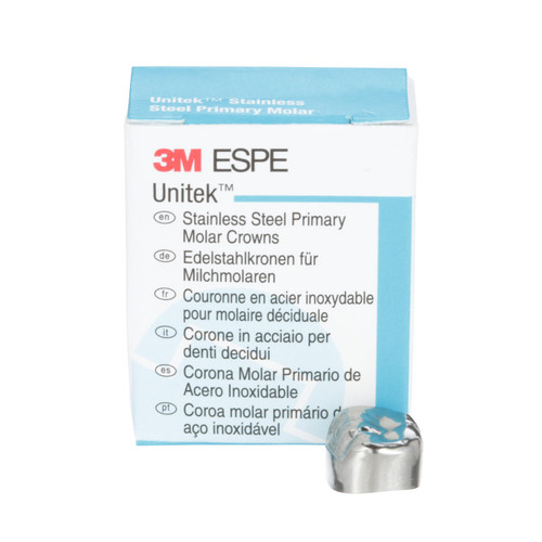 3M Unitek SS Primary Molar Crown Lower Right Second Primary Molar Size 7 5Bx 3M Unitek SS Primary Molar Crown Lower Right Second Primary Molar Size 7 5Bx