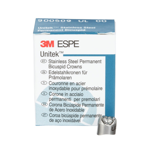 3M Unitek SS Permanent Bicuspid Crowns Upper Left First Bicuspid Size 00 5Bx