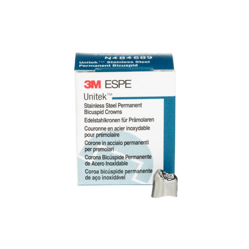 3M Unitek SS Permanent Bicuspid Crowns Lower Left First Bicuspid Size 3 5Bx