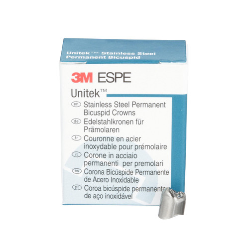 3M Unitek SS Permanent Bicuspid Crowns Lower Right First Bicuspid Size 0 5Bx