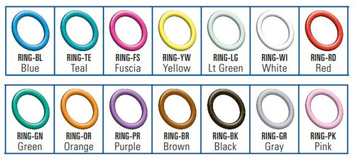 Nordent - Color Rings, 13 Colors, 4 Each Color - Assorted Nordent - Color Rings, 13 Colors, 4 Each Color - Assorted