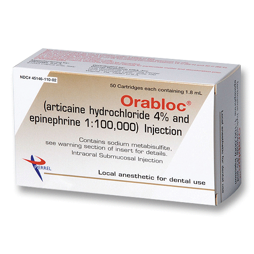 Orabloc 4% Articaine w/Epi Orabloc 4% Articaine w/Epi