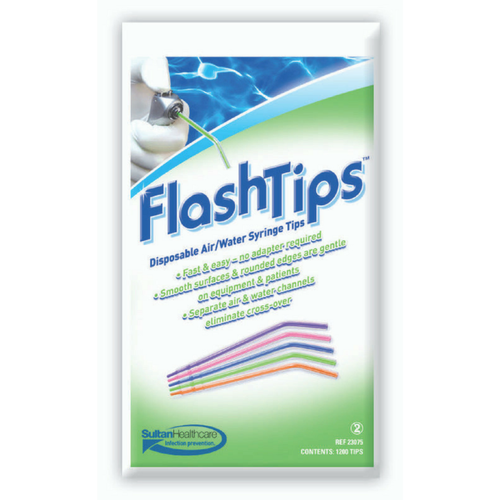 FlashTips Air/Water Syringe Tip Assorted 1200Bg FlashTips Air/Water Syringe Tip Assorted 1200Bg