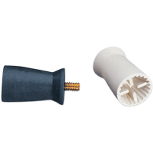 Prophy Cups Ribbed, Long Screw Type Soft Gray 144Bg