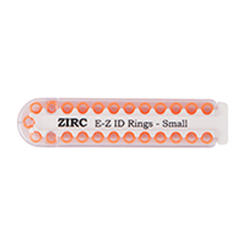 Zirc - EZ ID Instrument Rings Small Refill LF Autoclavable 2 - 1/8in Neon Orange Zirc - EZ ID Instrument Rings Small Refill LF Autoclavable 2 - 1/8in Neon Orange
