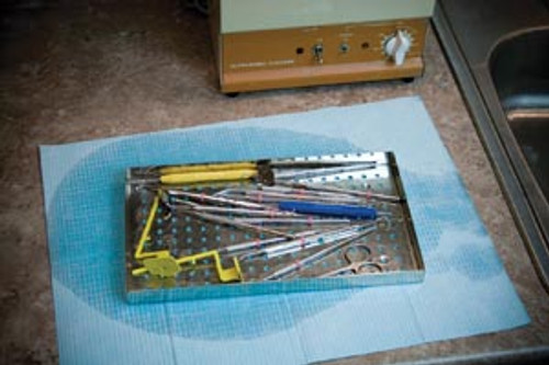 Counter Towel Disposable Durawick 13" x 18" Blue 100Cs