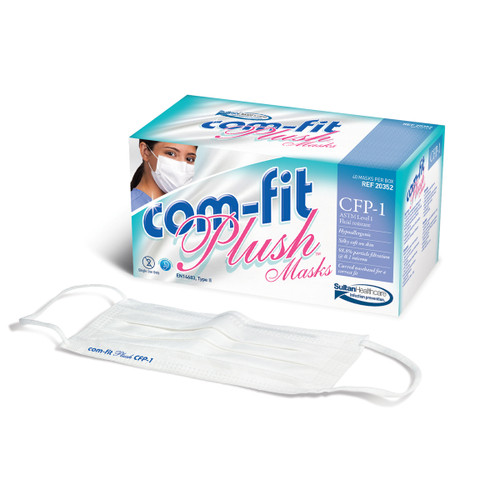 Com-Fit Plush Mask ASTM Level 1 White 40Bx Com-Fit Plush Mask ASTM Level 1 White 40Bx