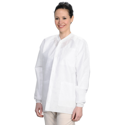 Jackets White Small Hip Length 10/PK X-Safe -Jackets