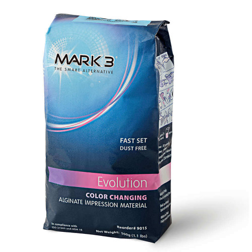 Evolution Color Changing Alginate Dust Free Fast Set 1.1 lbs. - MARK3* Evolution Color Changing Alginate Dust Free Fast Set 1.1 lbs. - MARK3*