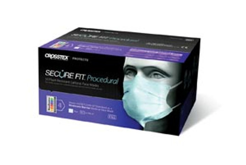 SecureFit Earloop Masks Blue 50/Bx ASTM 2