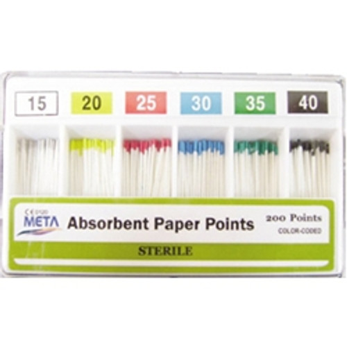 Absorbent Paper Points Meta Paper Points Coarse" Absorbent Paper Points Meta Paper Points Coarse"