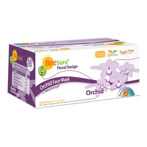 KNK - BeeSure Orchid Floral Design Face Mask KNK - BeeSure Orchid Floral Design Face Mask