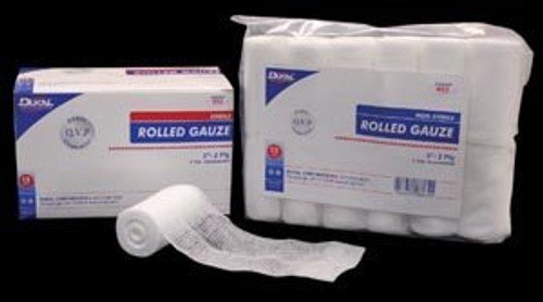 Dukal - Gauze Rolled 4" Sterile 2Ply 12/Pk 8 bg/cs