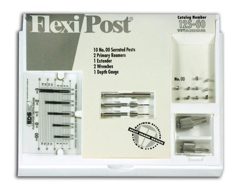 Flexi-Post Titanium Standard Introductory Kit White Size 00 Flexi-Post Titanium Standard Introductory Kit White Size 00