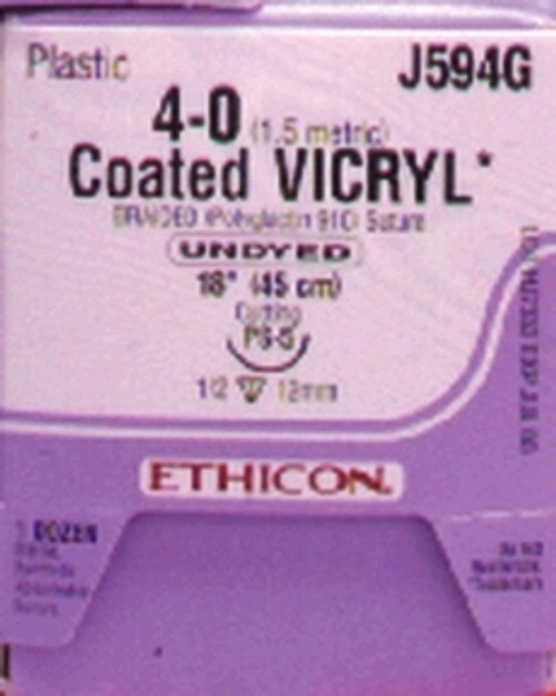 ETHICON VICRYL (POLYGLACTIN 910) SUTURES, J843G